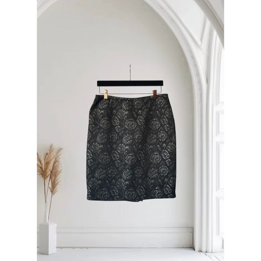 Le Suit Separates Ladies black silver skirt 10P